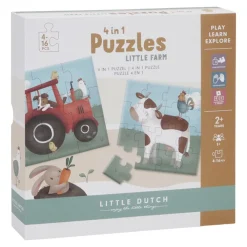 Little Dutch 4 in 1 puzzel Little Farm