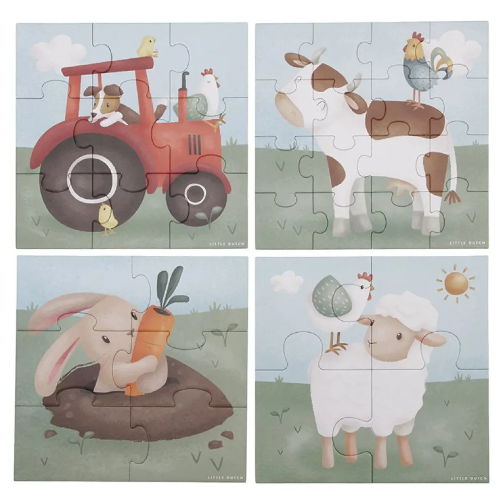 Little Dutch 4 in 1 puzzel Little Farm