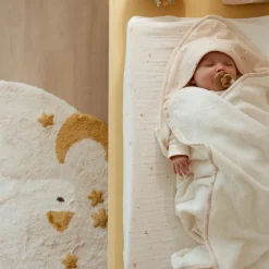 Little Dutch Aankleedkussenhoes - Wit - Newborn Naturals - Moon & Stars