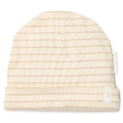 Little Dutch Babymutsje - Beige - Newborn Naturals - Stripe