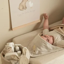 Little Dutch Badcape - Beige - 75 x 75 - Newborn Naturals - Baby Bunny