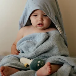 Little Dutch Badcape - Blauw - 75 x 75 - Essentials