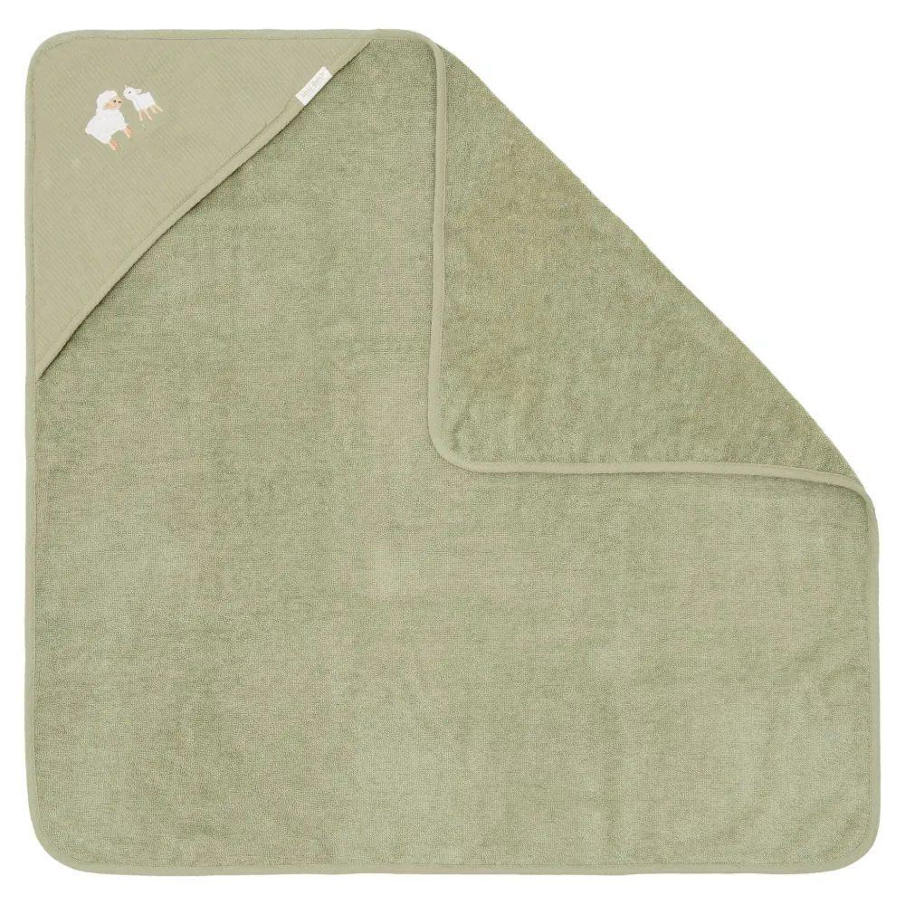 Little Dutch Badcape - Groen - 100 x 100 - Little Farm