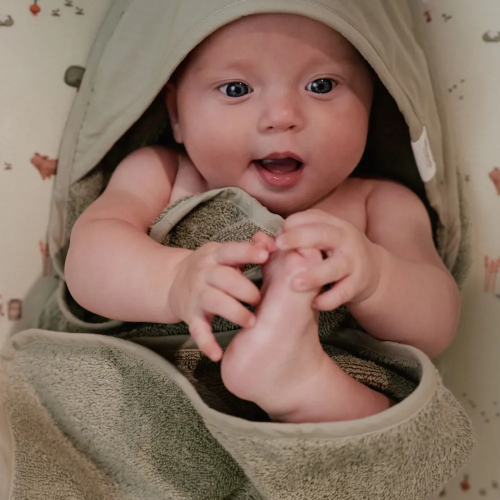 Little Dutch Badcape - Groen - 100 x 100 - Little Farm