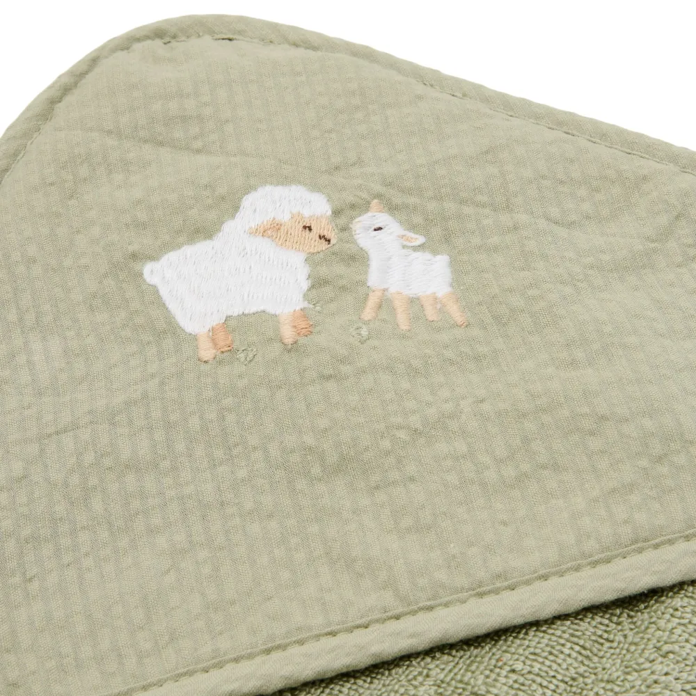 Little Dutch Badcape - Groen - 100 x 100 - Little Farm
