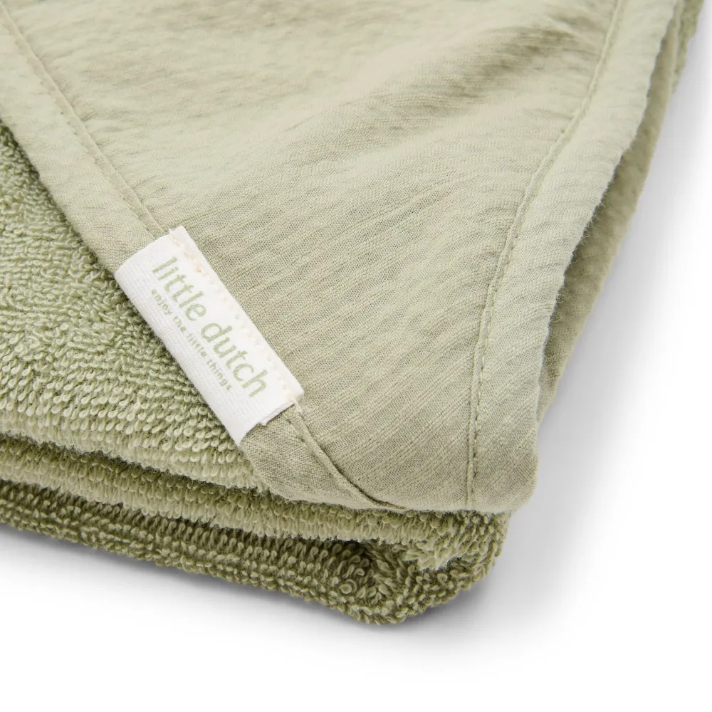 Little Dutch Badcape - Groen - 100 x 100 - Little Farm