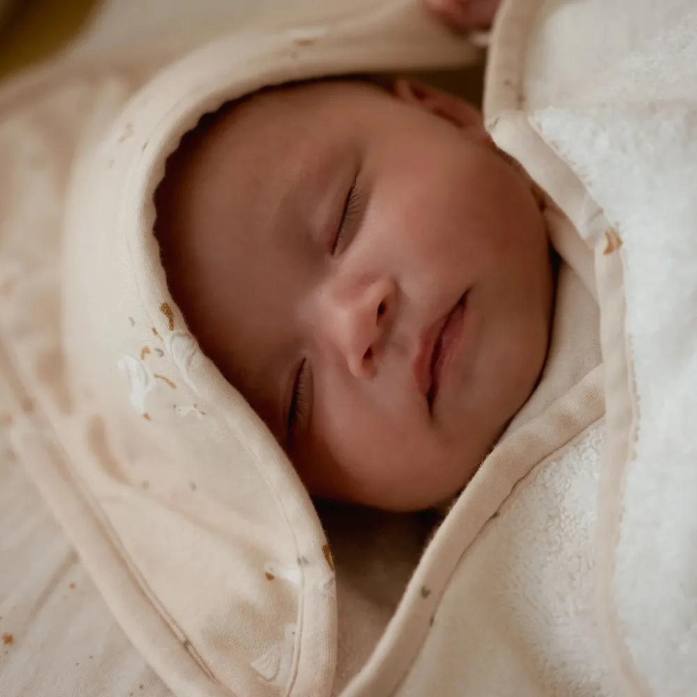 Little Dutch Badcape - Wit - 75 x 75 - Newborn Naturals - Little Goose