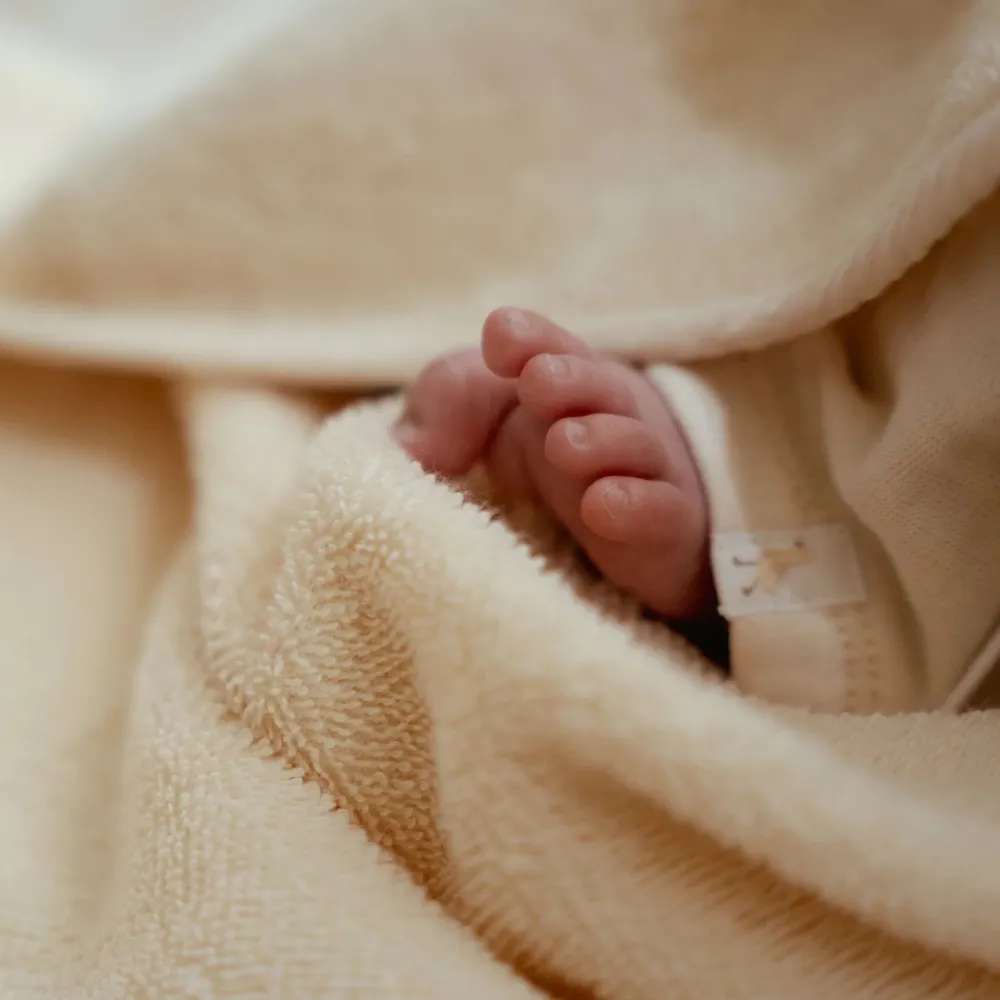 Little Dutch Badcape - Wit - 75 x 75 - Newborn Naturals - Little Goose