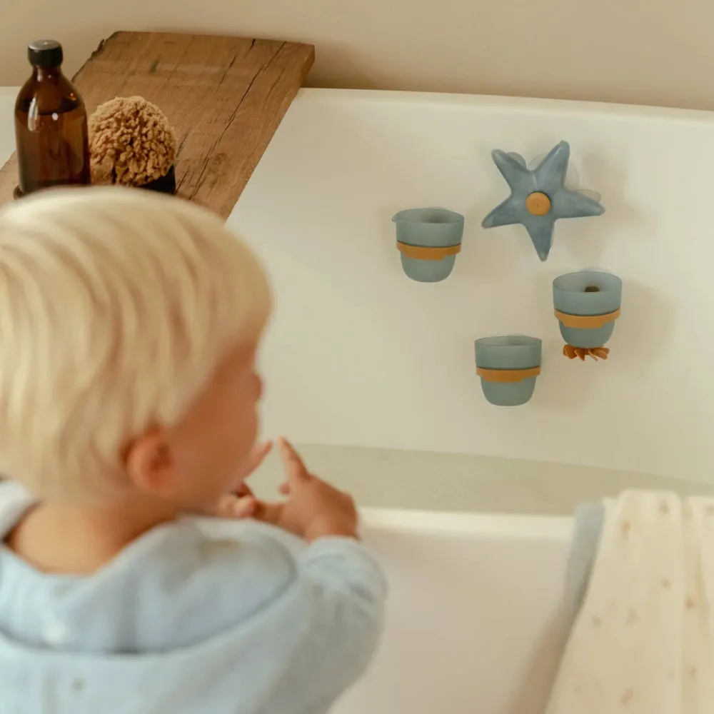 Little Dutch Badwand bekers - blauw - Essentials