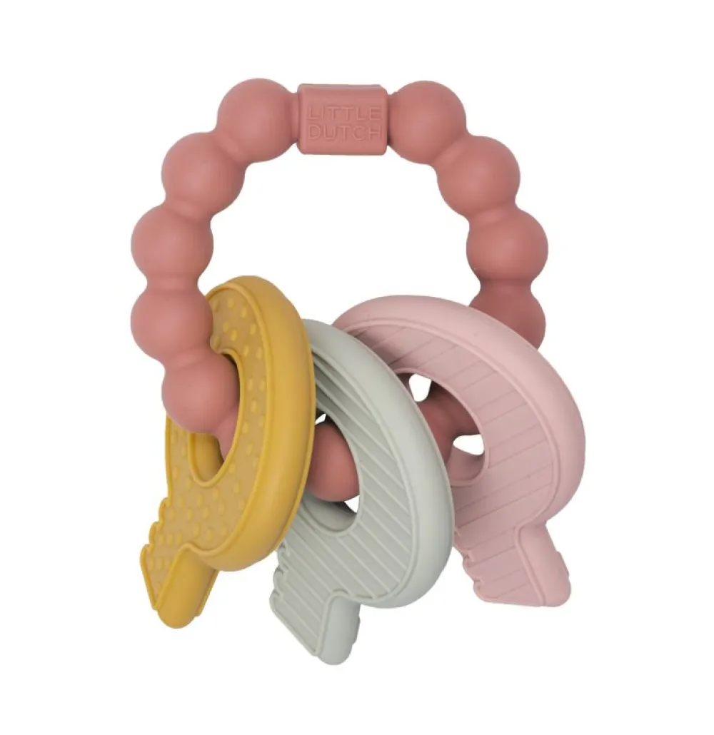 Little Dutch Bijtspeeltje sleutelbos roze