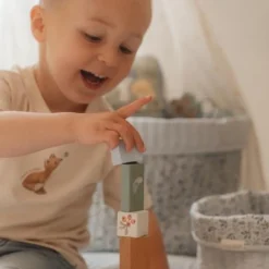 Little Dutch Bouwblokken - Blauw - Forest Friends