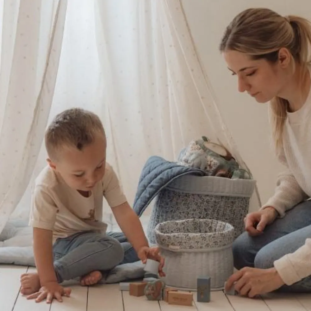Little Dutch Bouwblokken - Blauw - Forest Friends