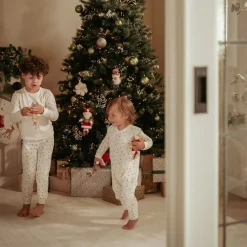 Little Dutch Eendelige kerst pyjama – Beige