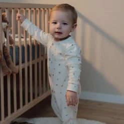 Little Dutch Eendelige pyjama - Wit - Forest Friends - Forest Treasures