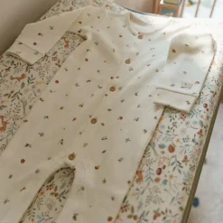 Little Dutch Eendelige pyjama - Wit - Forest Friends - Forest Treasures