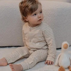 Little Dutch Eendelige pyjama - Zand - Gestreept