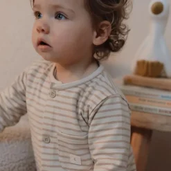 Little Dutch Eendelige pyjama - Zand - Gestreept
