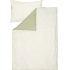 Little Dutch Eenpersoons dekbedovertrek - Groen - Essentials - Blueberry Leaves