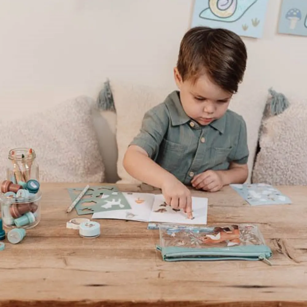 Little Dutch Etui met inhoud - Blauw - Forest Friends