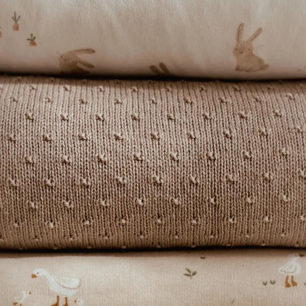 Little Dutch Gebreid ledikantdeken - Fleece - Beige - Essentials