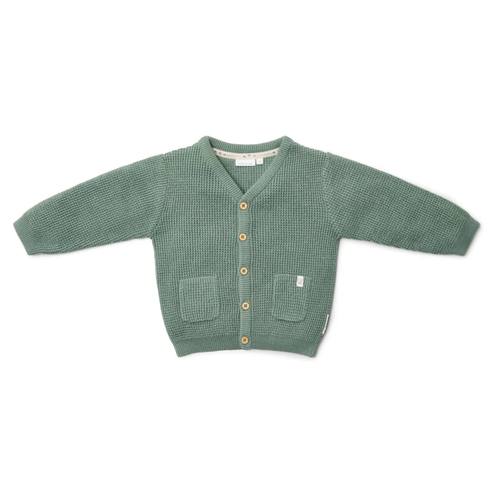 Little Dutch Gebreid vest - Groen - Forest Friends