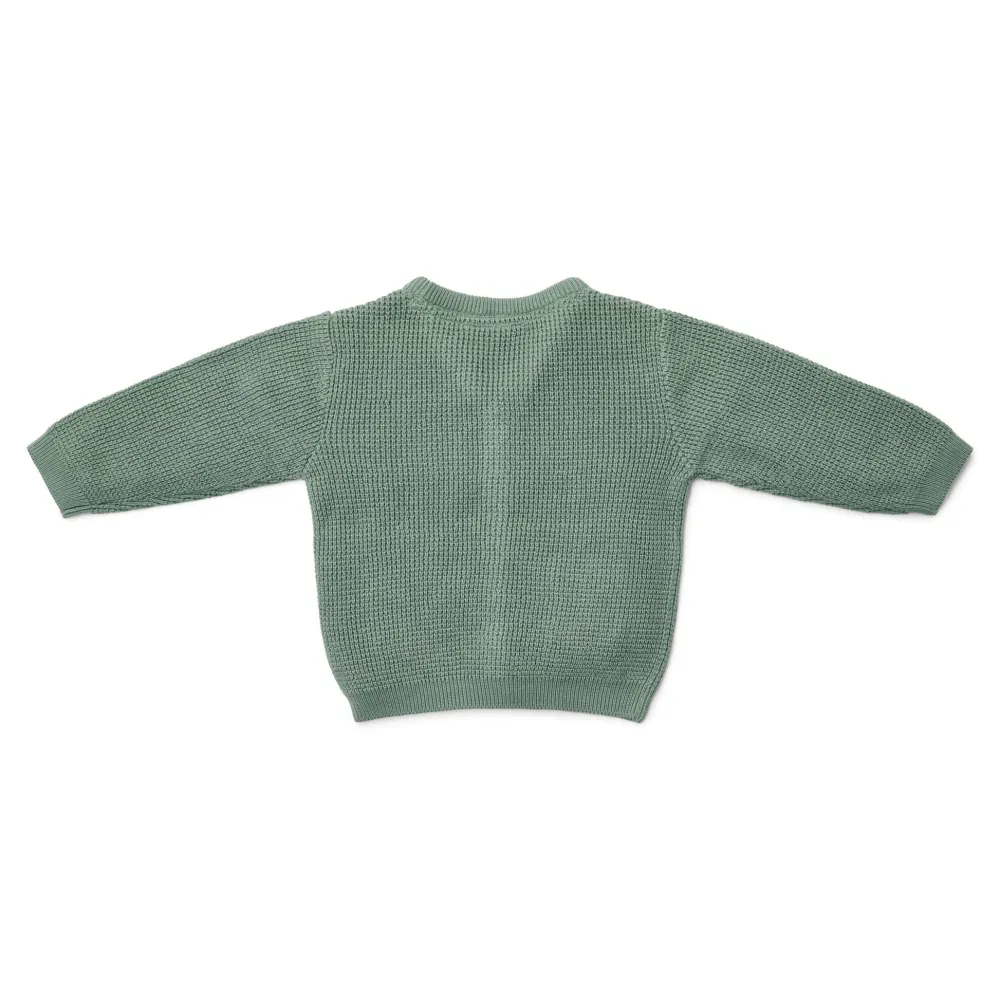 Little Dutch Gebreid vest - Groen - Forest Friends