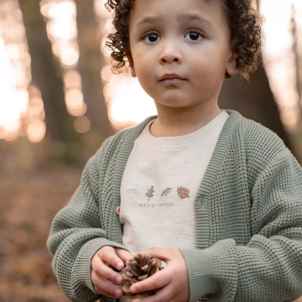 Little Dutch Gebreid vest - Groen - Forest Friends