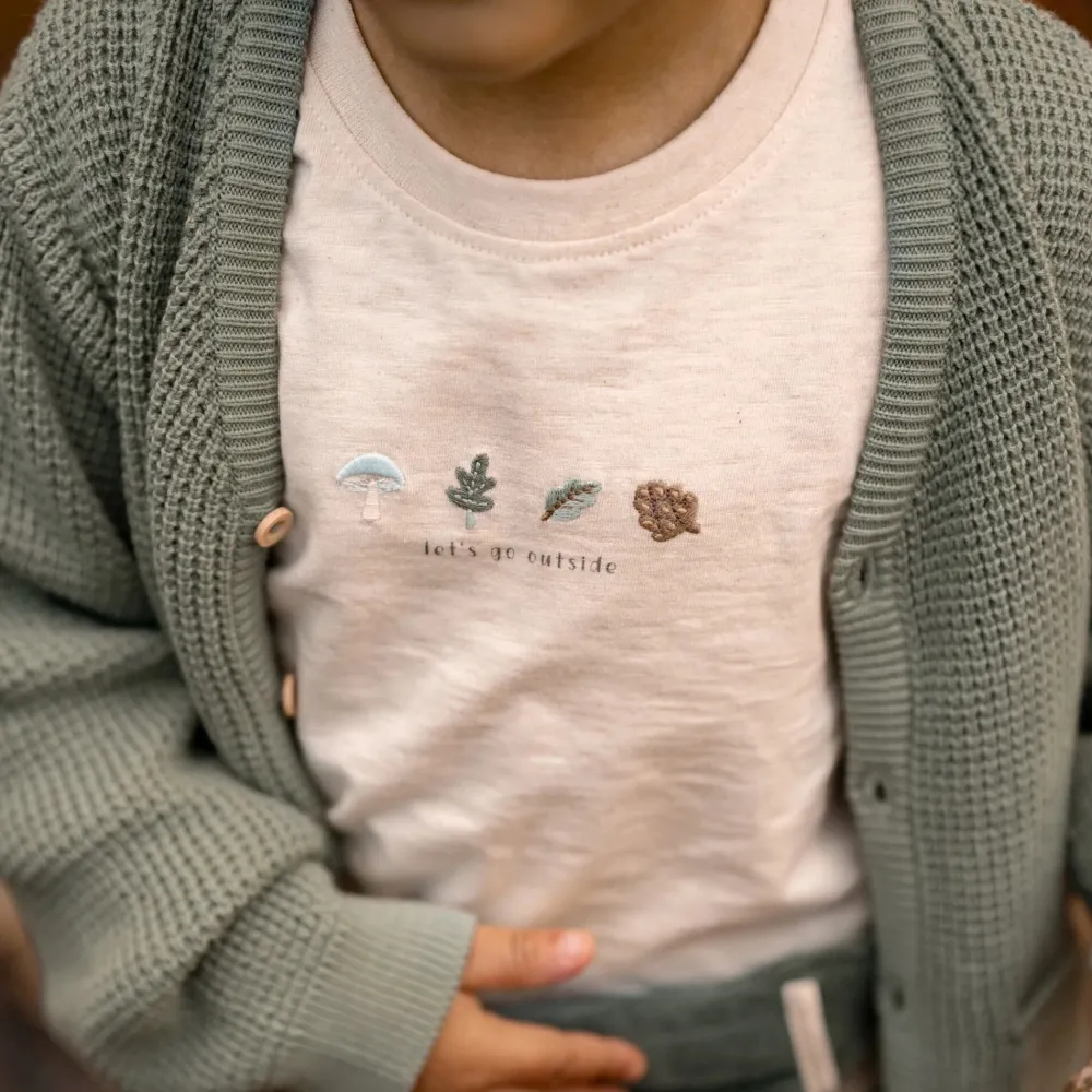 Little Dutch Gebreid vest - Groen - Forest Friends