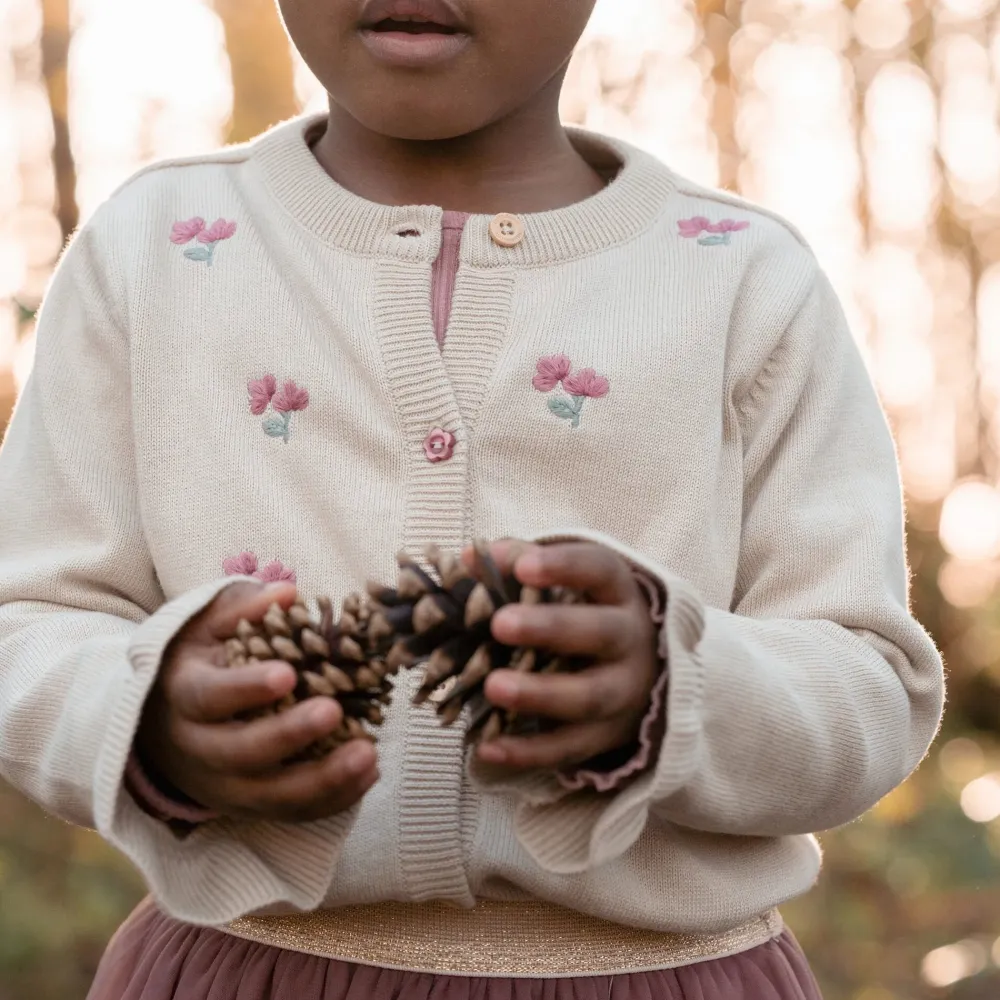 Little Dutch Gebreid vest - Zand - Fairy Garden