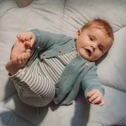 Little Dutch Gebreid vestje - Blauw - Forest Friends