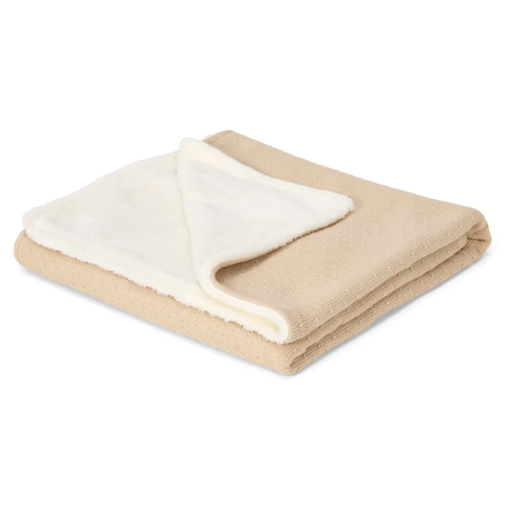 Little Dutch Gebreid wiegdeken - fleece - Beige - Essentials
