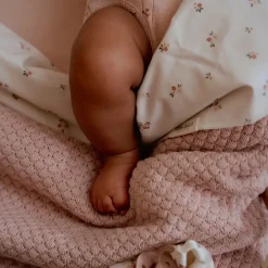 Little Dutch Gebreid wiegdeken - Fleece - Roze - Essentials