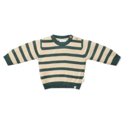 Little Dutch Gebreide trui - Groen - Forest Friends - Stripe