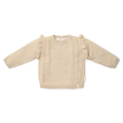 Little Dutch Gebreide trui - Ruffle -  Zand - Fairy Garden