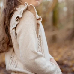 Little Dutch Gebreide trui - Ruffle -  Zand - Fairy Garden