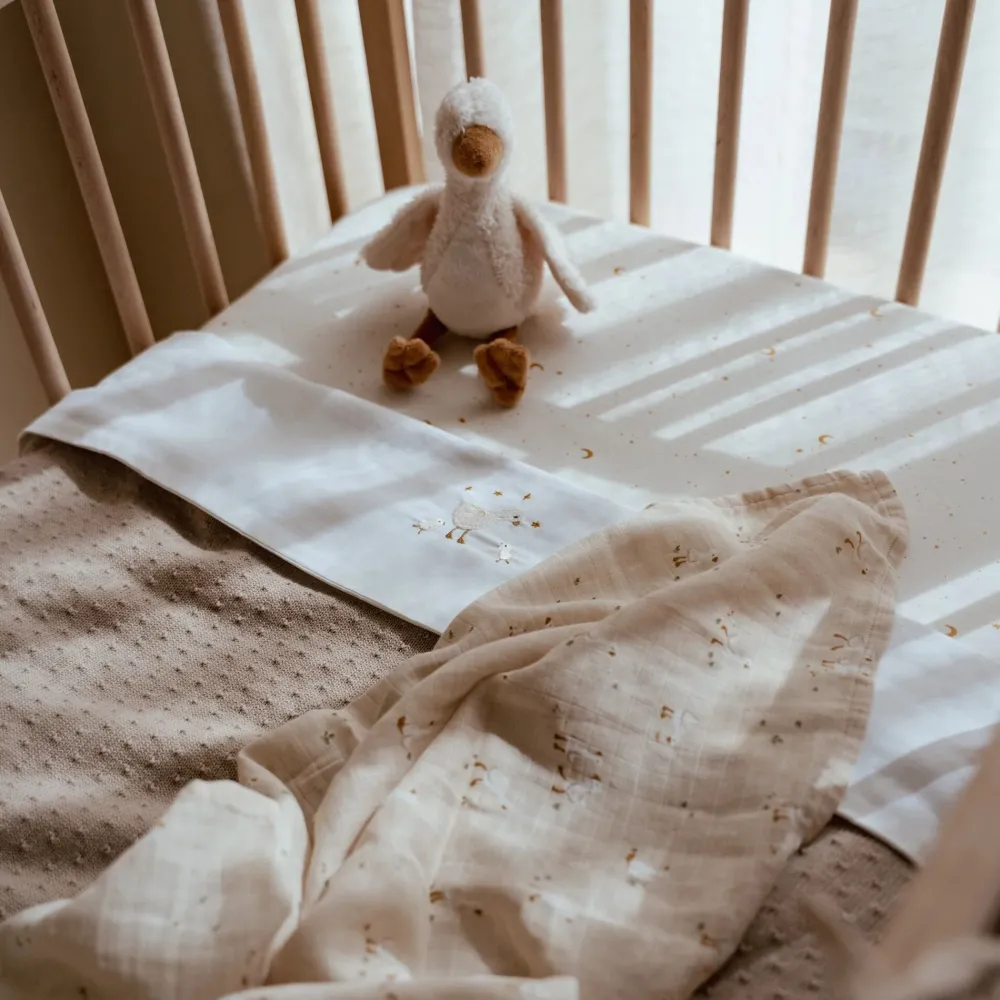 Little Dutch Hoeslaken - Wit - 70 x 140/150 cm - Newborn Naturals - Little Goose