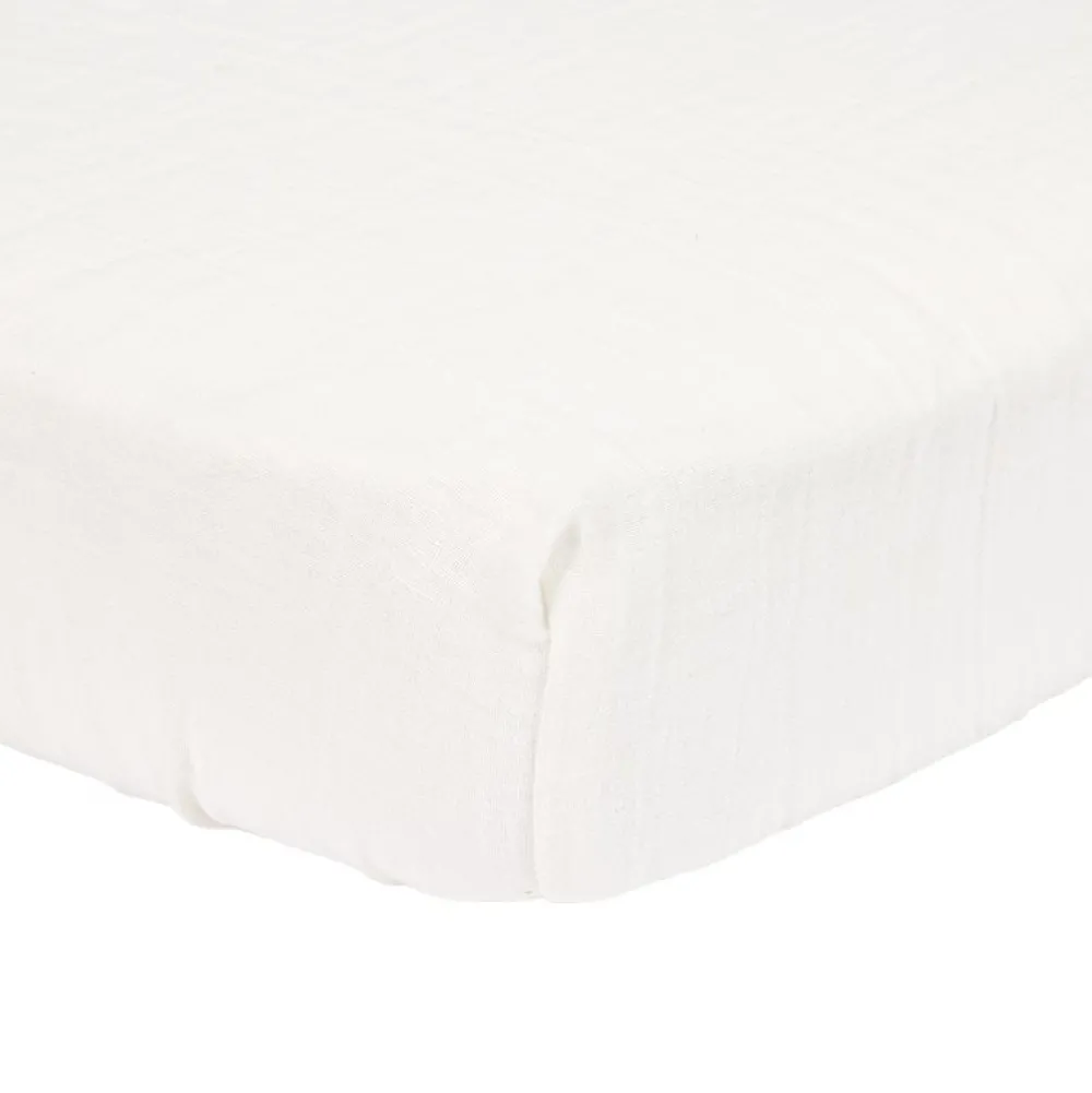 Little Dutch Hoeslaken hydrofiel ledikant Soft White