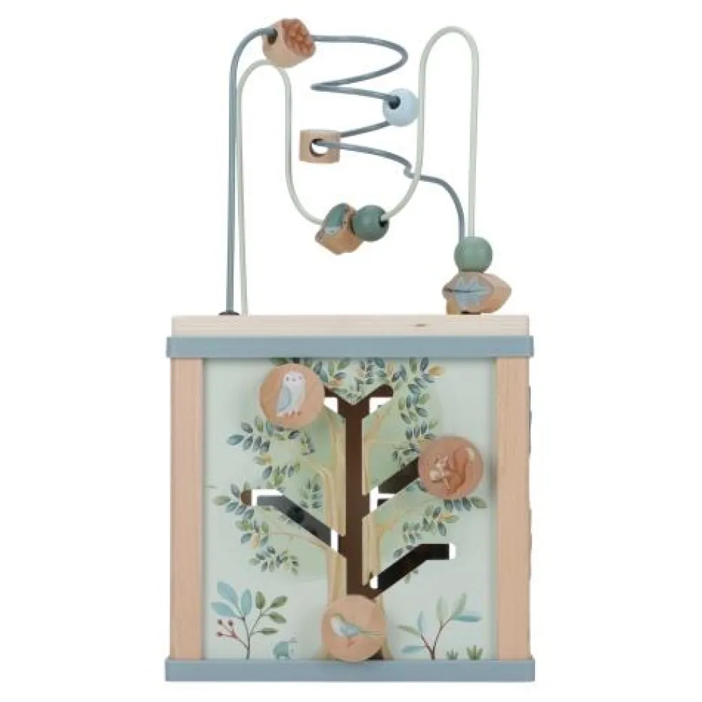 Little Dutch Houten activiteitenkubus - Blauw - Forest Friends