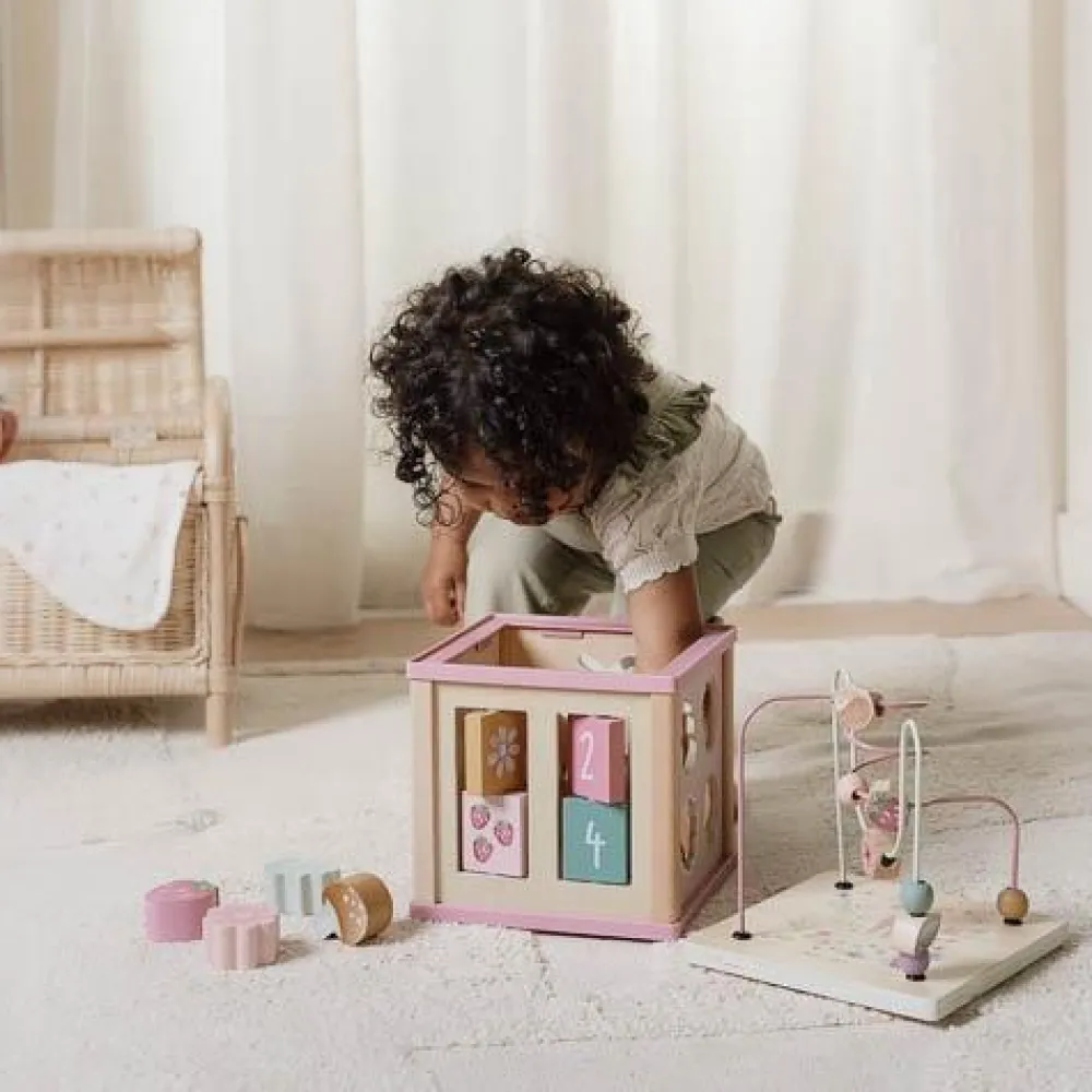 Little Dutch Houten activiteitenkubus - Roze - Fairy Garden
