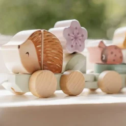 Little Dutch Houten Blokkentrein - Roze - Fairy Garden