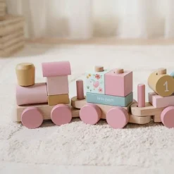 Little Dutch Houten Blokkentrein - Roze - Fairy Garden