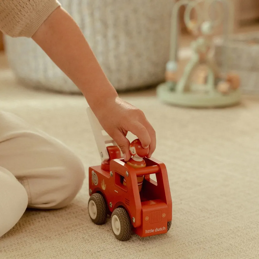 Little Dutch Houten brandweerwagen – Rood – Essentials