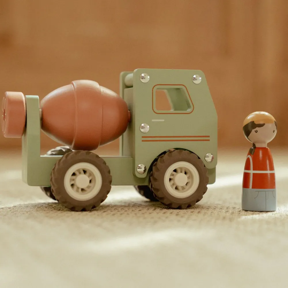 Little Dutch Houten cementwagen – Groen – Essentials