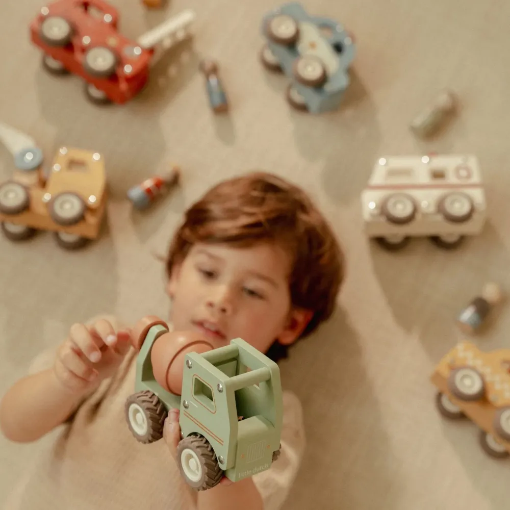 Little Dutch Houten cementwagen – Groen – Essentials