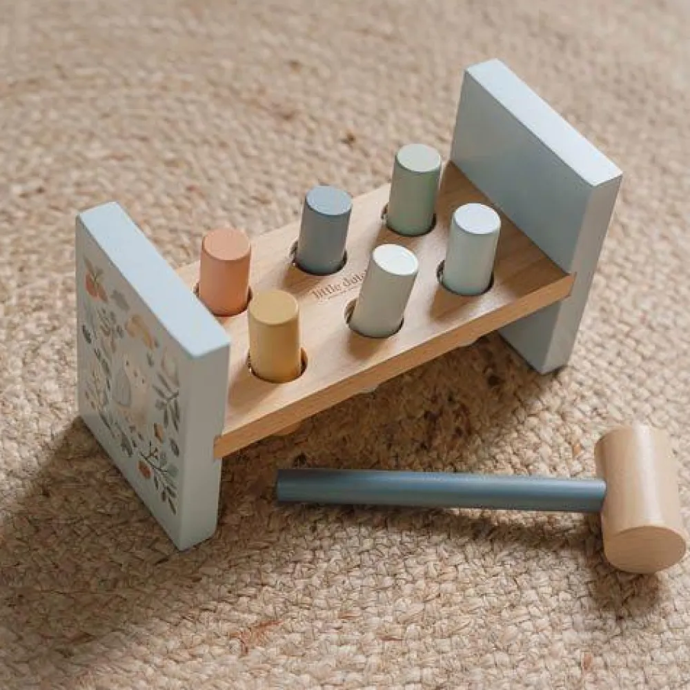 Little Dutch Houten Hamerbank - Blauw - Forest Friends