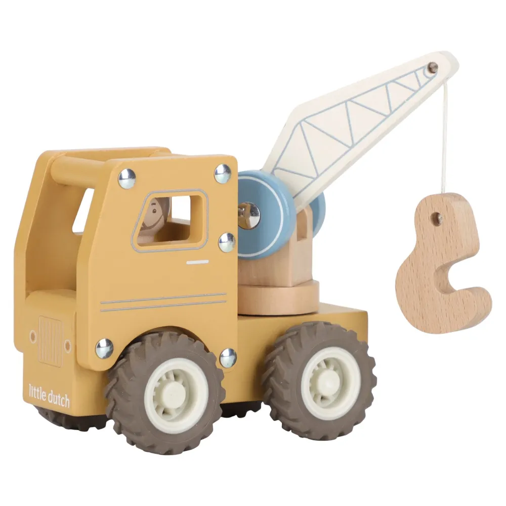 Little Dutch Houten hijskraan – Geel – Essentials