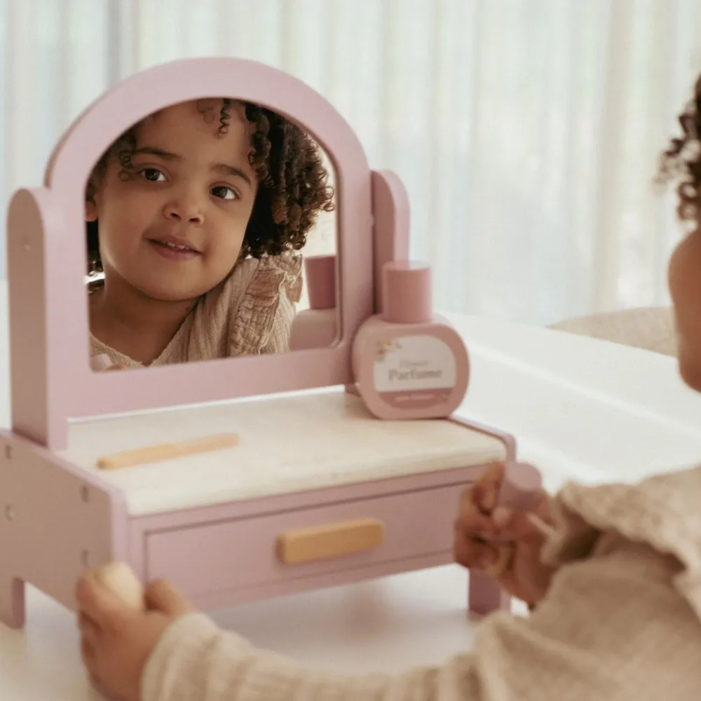 Little Dutch Houten kaptafel - Roze - Essentials