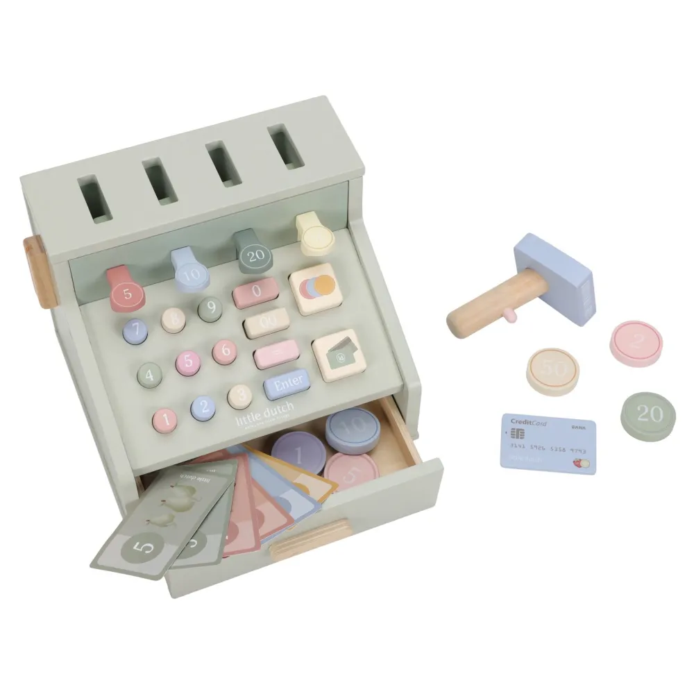 Little Dutch Houten kassa - Groen – Essentials