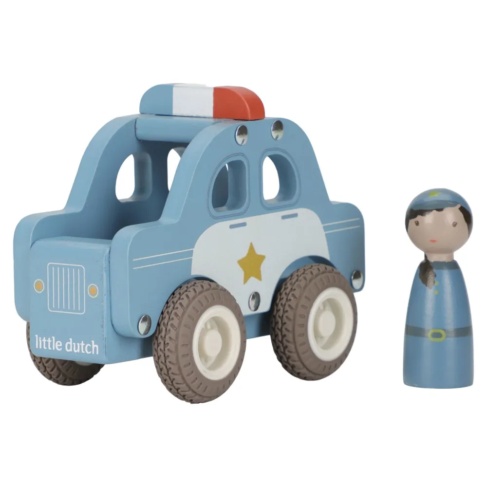 Little Dutch Houten politiewagen – Blauw – Essentials