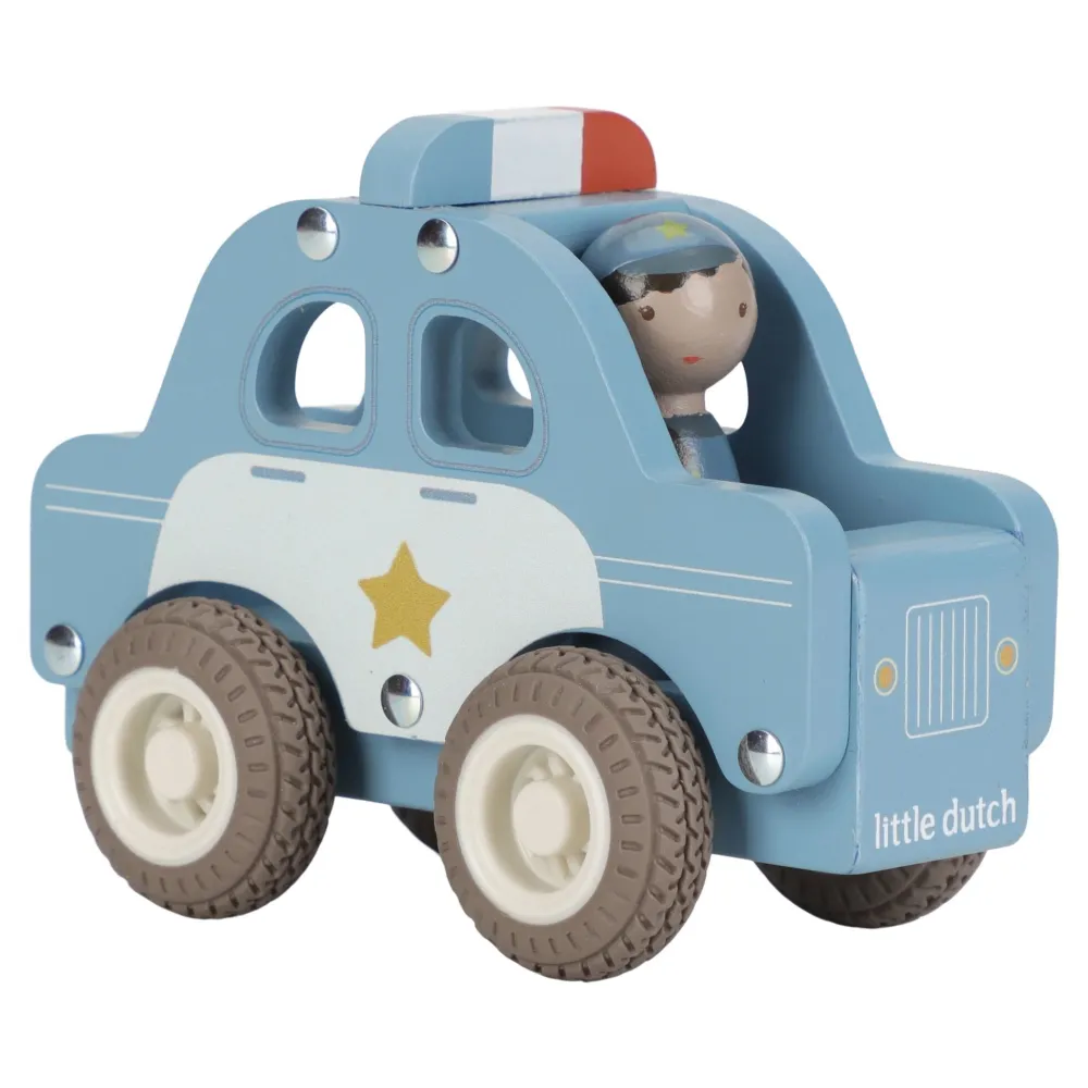 Little Dutch Houten politiewagen – Blauw – Essentials